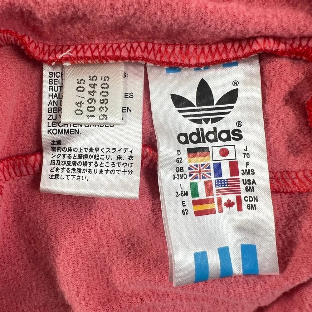 Adidas Track Suit Kids 6M Red Disney Goofy Superstar Jacket Pants Set Vintage